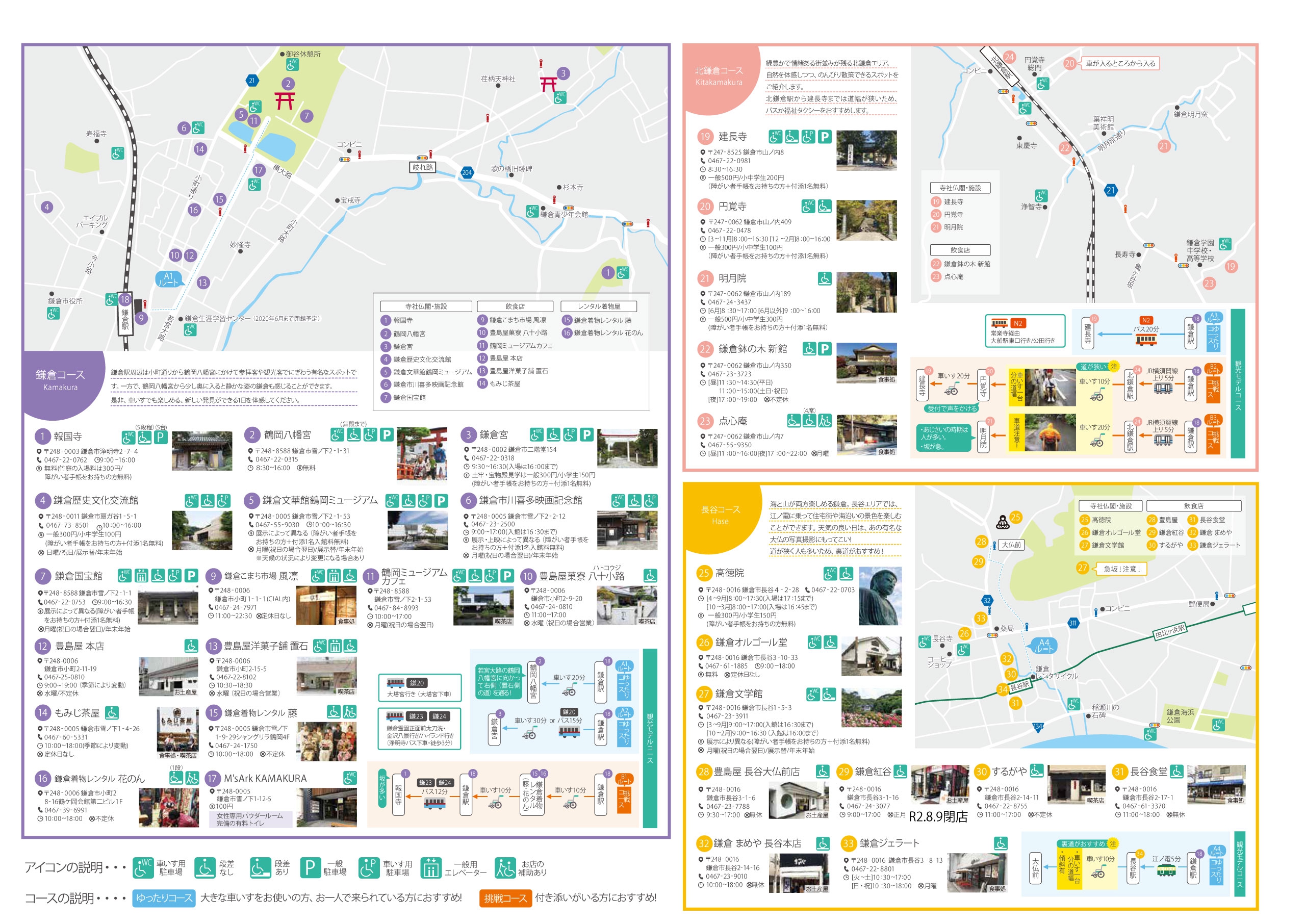 バリアフリー観光マップin鎌倉　地図面