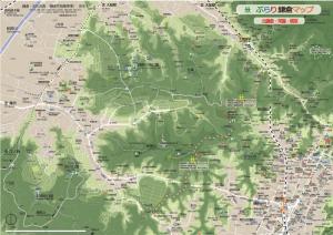 北鎌倉～常盤～梶原の地図